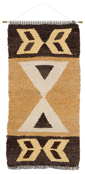 Geometric Wool Weaving with Looped Fringe by Unidentified Coast Salish