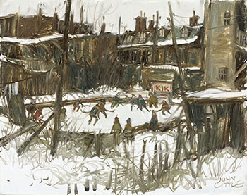 La Patinoire d'arrière Rue St. André – Montréal by John Geoffrey Caruthers Little