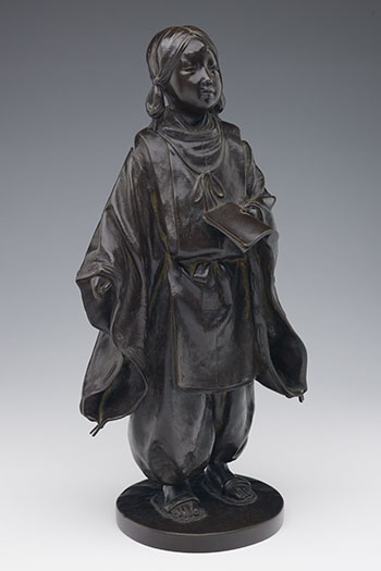 Japanese Bronze Okimono of Prince Shotoku, Signed, Meiji Period, Late 19th Century by  Japanese Art