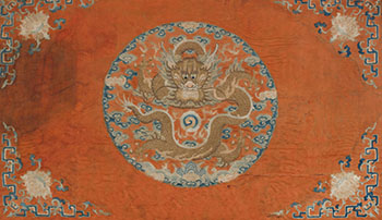 A Large Silk Embroidered 