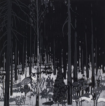 Forest Scene by Frank Hans (Franz) Johnston