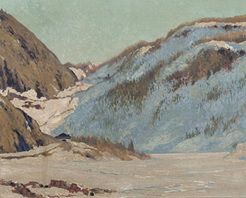 Morning in the Gulch at Eldorado Radium Mine on Great Bear Lake in the N.W.T. by Frank Hans (Franz) Johnston