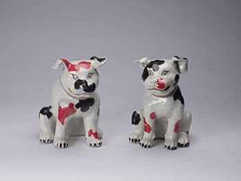 A Rare Pair of Japanese Arita Models of Puppies, Edo Period, Early 18th Century by  Japanese Art