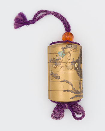 A Rare Japanese Gold Lacquer Four-Case 'Phoenix' Inro, 19th Century by  Japanese Art