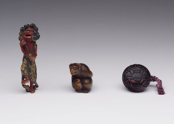Three Japanese Netsuke, 19th Century by  Japanese Art
