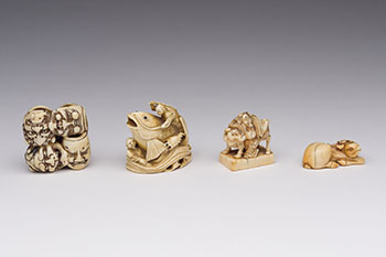 Four Japanese Ivory Netsuke, 19th to 20th Century par  Japanese Art