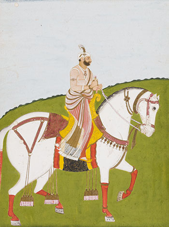 Sikh School, 19th Century, Prince on Horseback by Indian Art