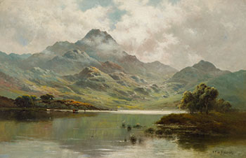 Llyn Agnes, North Wales par Alfred Fontville de Breanski Jr.