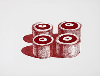 Cherry Cakes (from Recent Etchings II) par Wayne Thiebaud