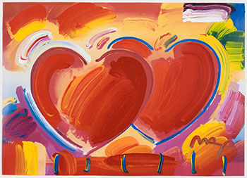 Two Hearts #14 by Peter Max