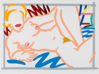 Judy on Blue Blanket par Tom Wesselmann