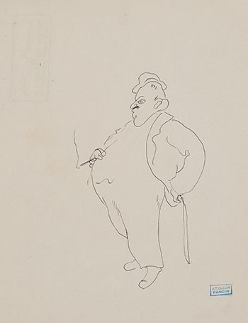 Portait of Serge Diaghilev by Jules Pascin
