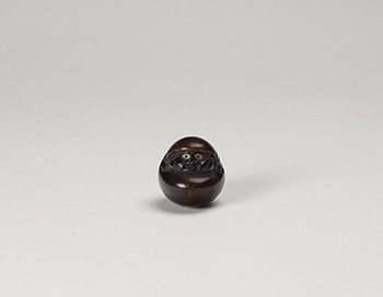 A Japanese Boxwood Carved Trick Netsuke of Daruma, 19th Century by  Japanese Art