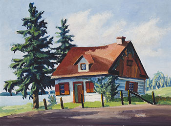 Petite maison rouge by Jean Paul Riopelle