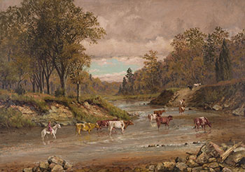 Stream with Cattle par Thomas Mower Martin