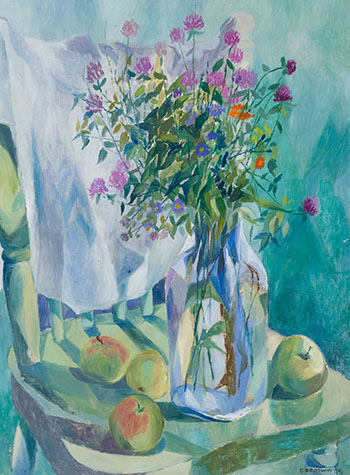 Still Life with Flowers and Apples by Betty Roodish Goodwin