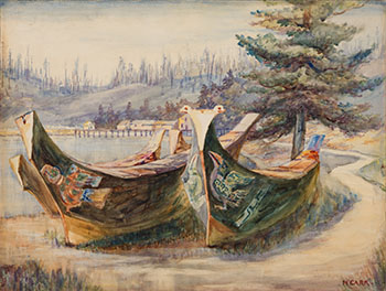 War Canoes, Alert Bay by Emily Carr