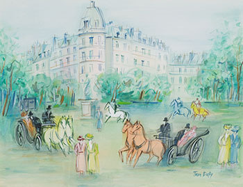 Calèches à Paris by After Jean Dufy