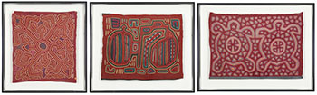 Six Mola Tapestries by South American Indigenous