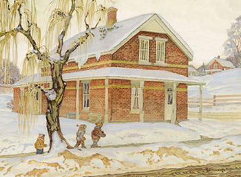 Old Brick House, Orillia (#00114) by Russel J. Hider