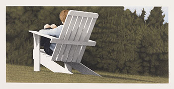Girl on a Lawn Chair (#00110) by Gary Morton