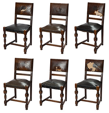 Six Jacobean Style HBC Chairs (#00160) by Hudson's Bay Company 