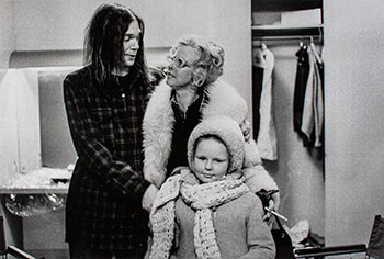 Neil Young with step-mother Astrid, and half-sister Astrid, backstage at Massey Hall, January 19, 1971 by Joan Latchford
