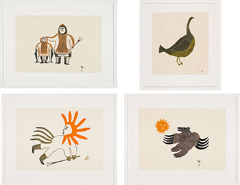 Four works by Various Inuit Artists