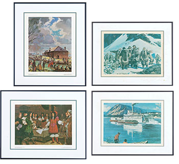 Four Reproduction (00233, 00311, 00198, 00312) by Hudson's Bay Company 
