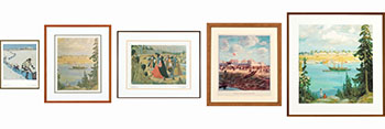 Five Reproductions (00274, 00134, 00195, 00285, 00040) by Hudson's Bay Company 