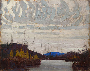 Dawn on Round Lake (Kawawaymog Lake) by Thomas John (Tom) Thomson