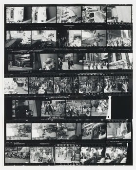 Bus Series, Contact Sheet by Robert Frank