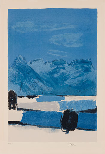 Champ de lavande à Sainte-Jalle par Bernard Cathelin