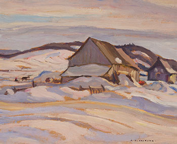 Farm at St. Simon, Rimouski par Alexander Young (A.Y.) Jackson