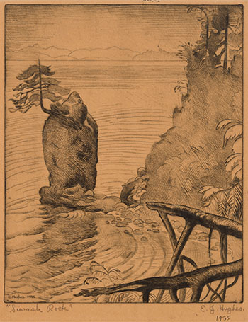 Siwash Rock by Edward John (E.J.) Hughes