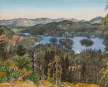 Looking South Over Shawnigan Lake by Edward John (E.J.) Hughes