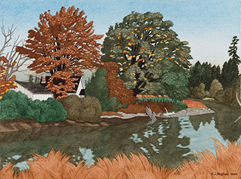 The Koksilah River by Edward John (E.J.) Hughes