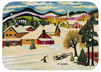 Hauling Logs in Winter par Maud Lewis