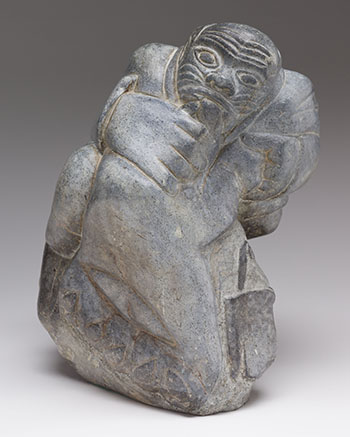 Old Man with Catch by Unidentified Inuit Artist