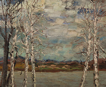 Trees in Front of a Lake par Sir Frederick Grant Banting