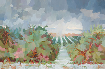 October Snow, Beaver Valley Orchard par Donald MacKay Houstoun