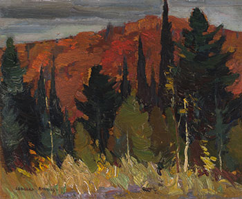 Autumn Hill / Gathering Hay (verso) by Frank Leonard Brooks