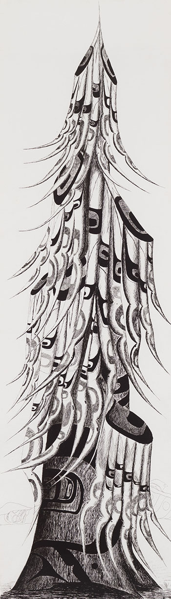 The Last Old Growth Spirit Tree by Lawrence Paul Yuxweluptun