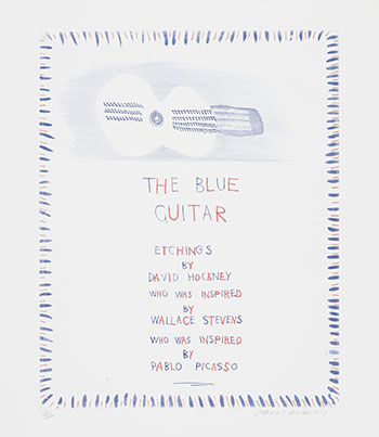 The Blue Guitar, Frontispiece for Blue Guitar Portfolio par David Hockney