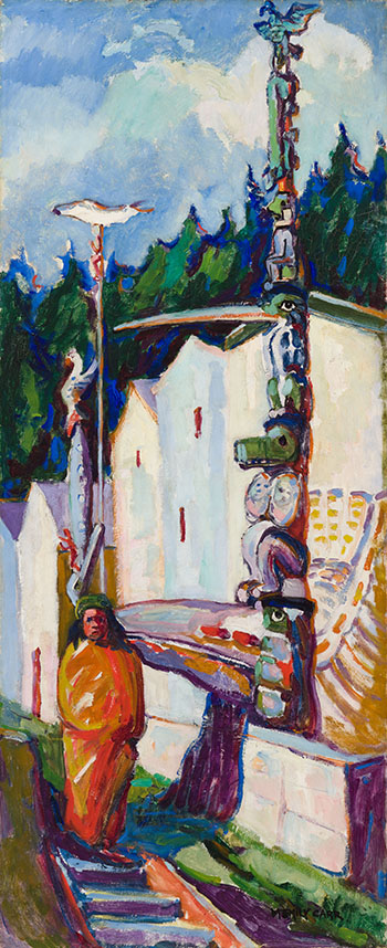 Alert Bay (Indian in Yellow Blanket) par Emily Carr