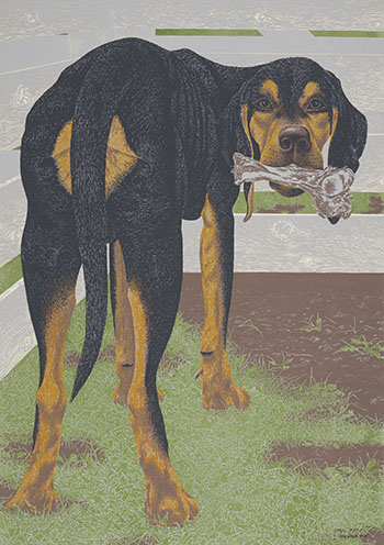 Dog with Bone par Alexander Colville