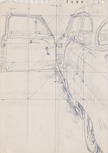 Study for Family in Rainstorm (AC00516) by Alexander Colville