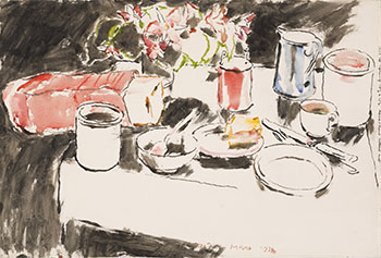 Breakfast with Flowers by David Brown Milne