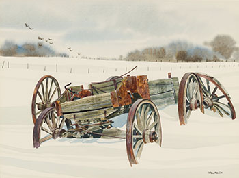 Wagon in Snow par Melvin George Heath