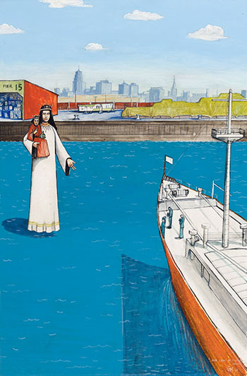 Our Lady of Toronto Harbour par William Kurelek
